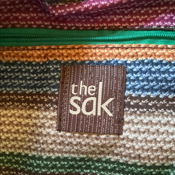 The Sak Handbags - The Sak Striped Canvas hobo in Green, Blue, Brown and Cream